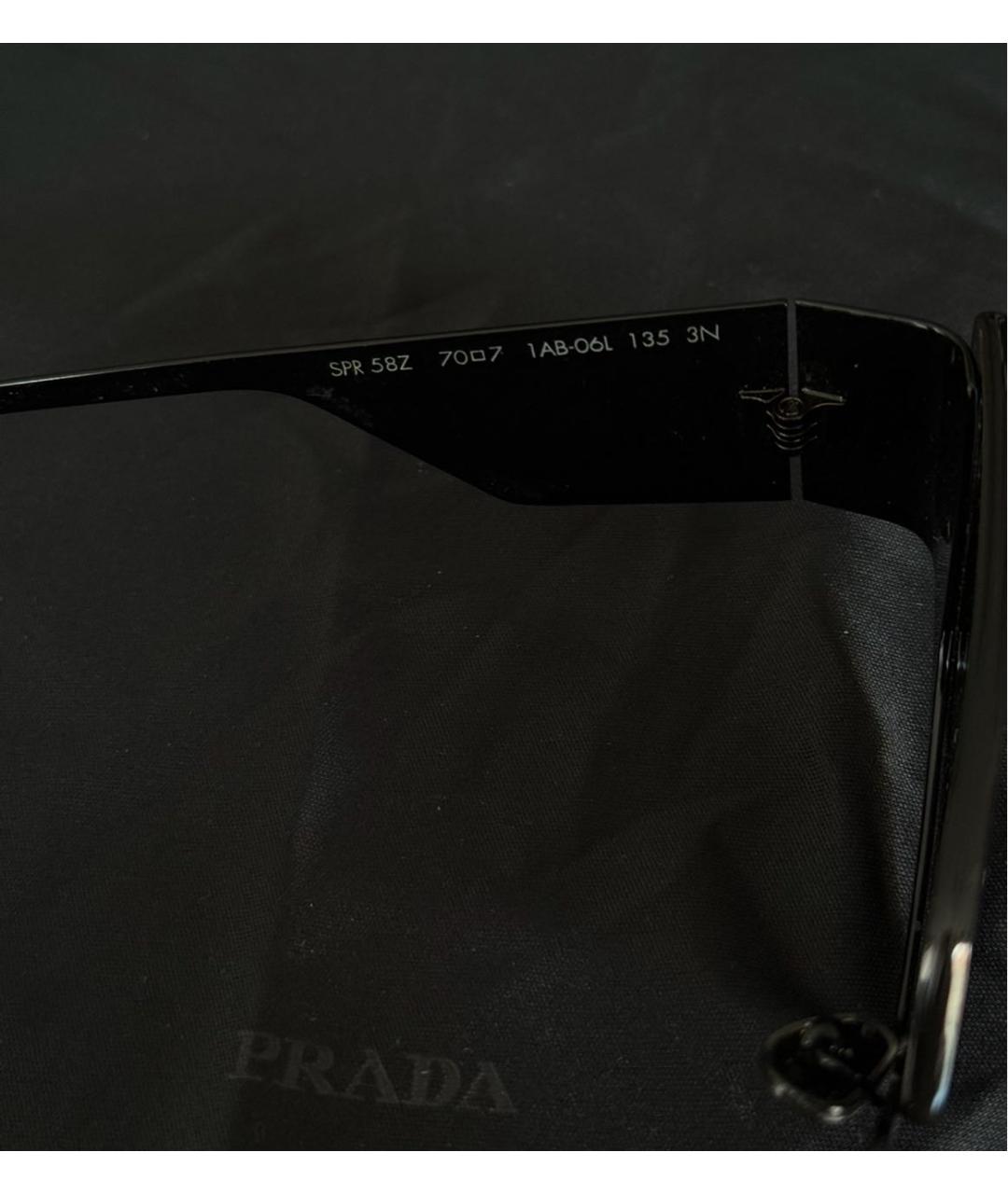 PRADA Черные металлические солнцезащитные очки, фото 7