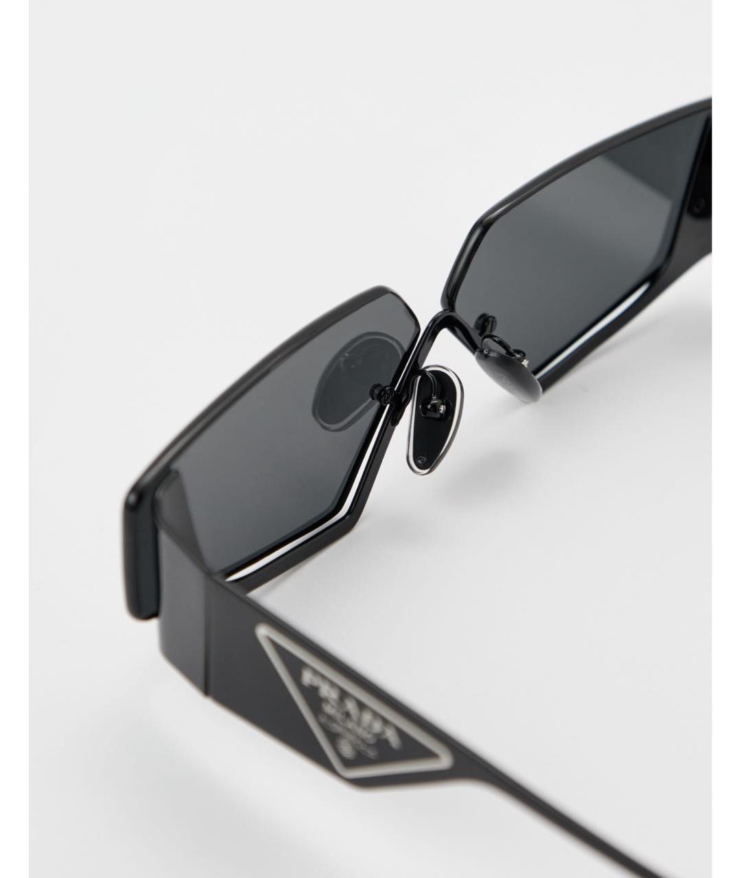PRADA Черные металлические солнцезащитные очки, фото 3