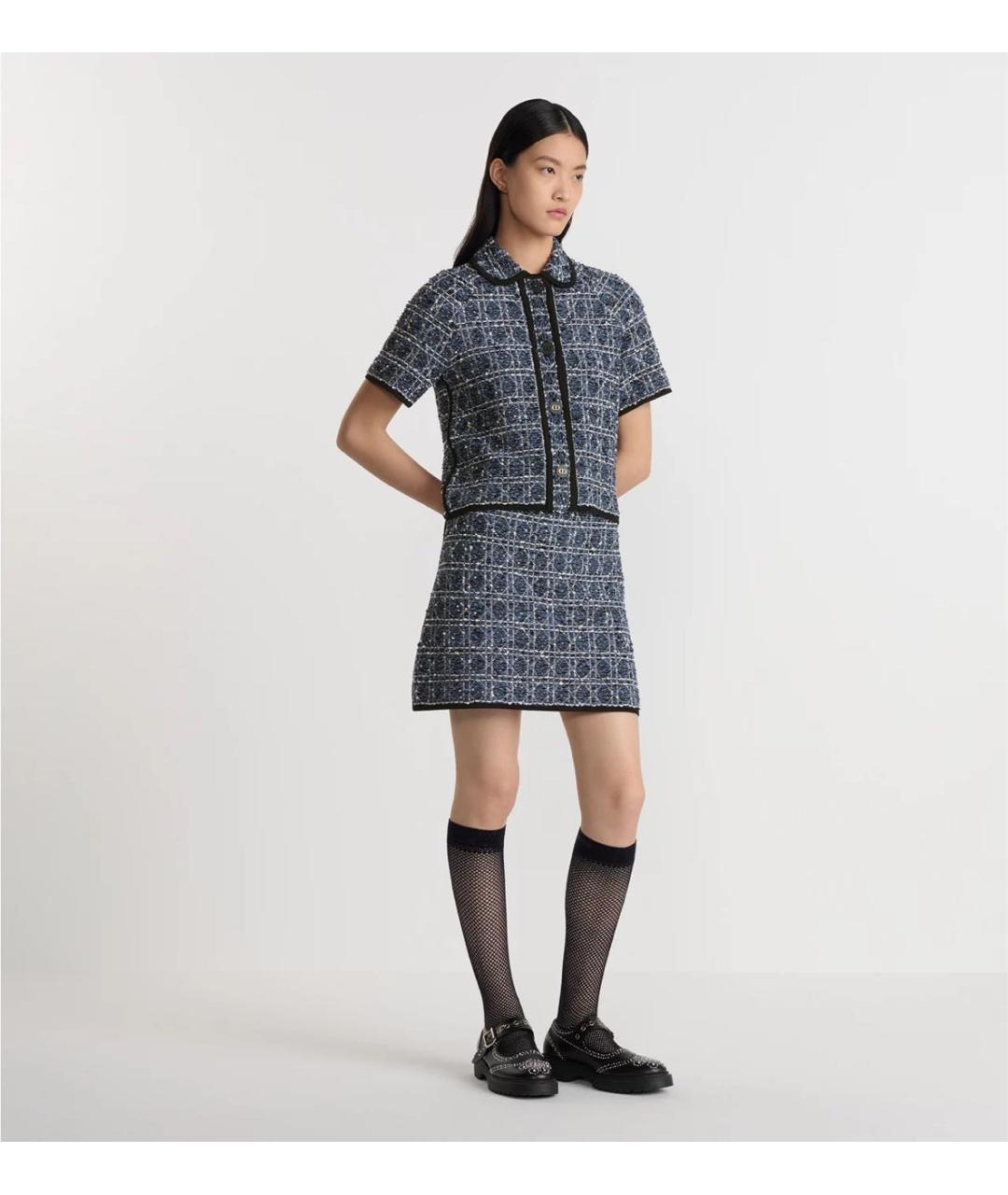 CHRISTIAN DIOR Синий хлопковый костюм с юбками, фото 4