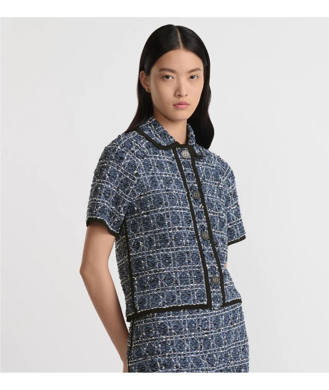 CHRISTIAN DIOR Синий хлопковый костюм с юбками, фото 9