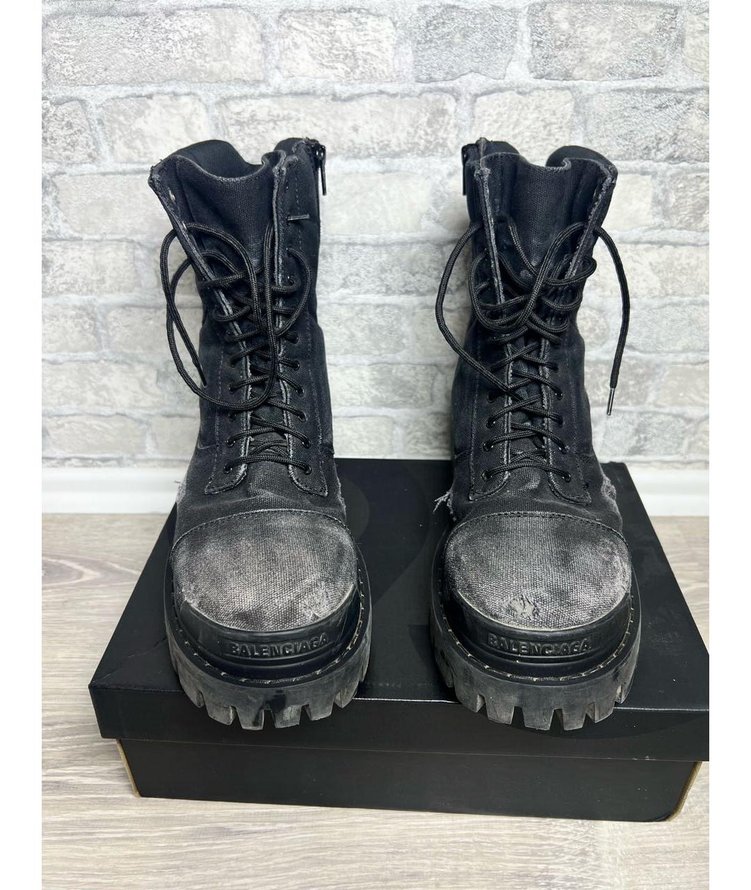 BALENCIAGA Черные высокие ботинки, фото 5