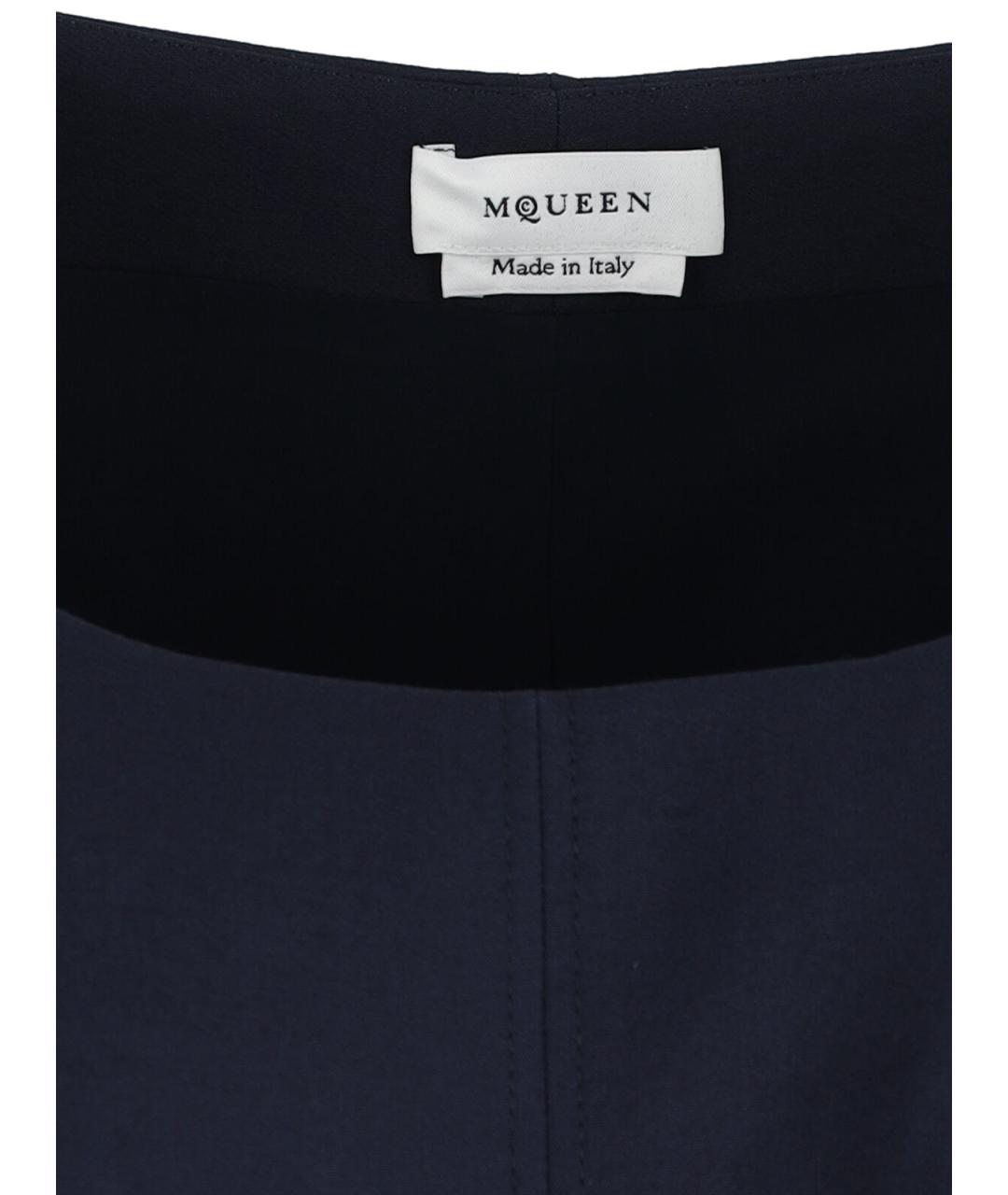 ALEXANDER MCQUEEN Темно-синее шерстяное платье, фото 3