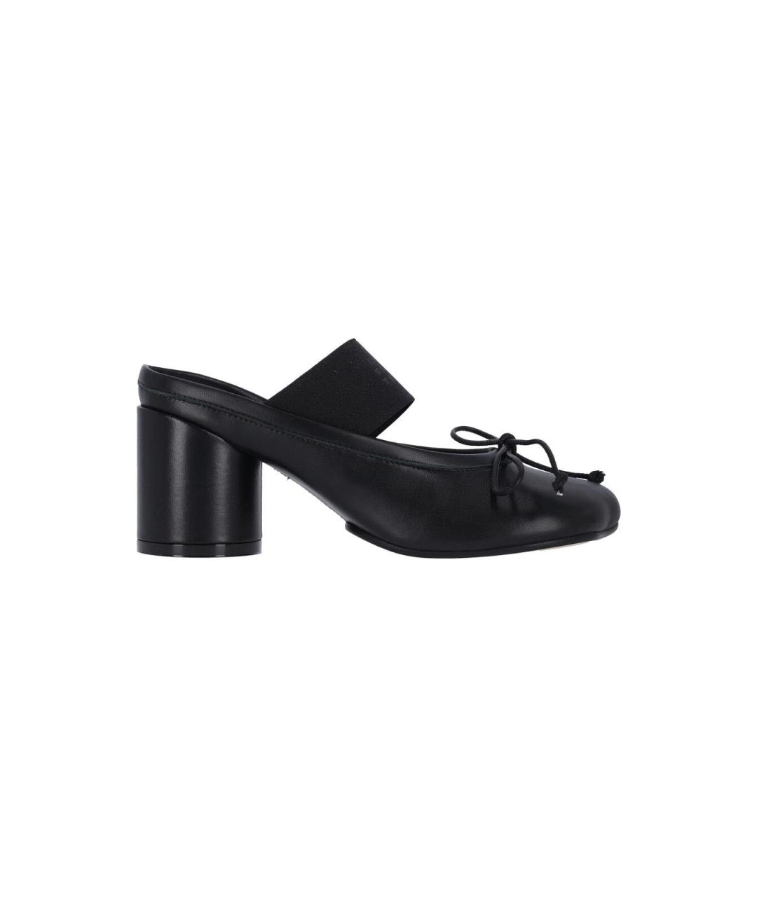 MM6 MAISON MARGIELA Черные кожаные туфли, фото 1