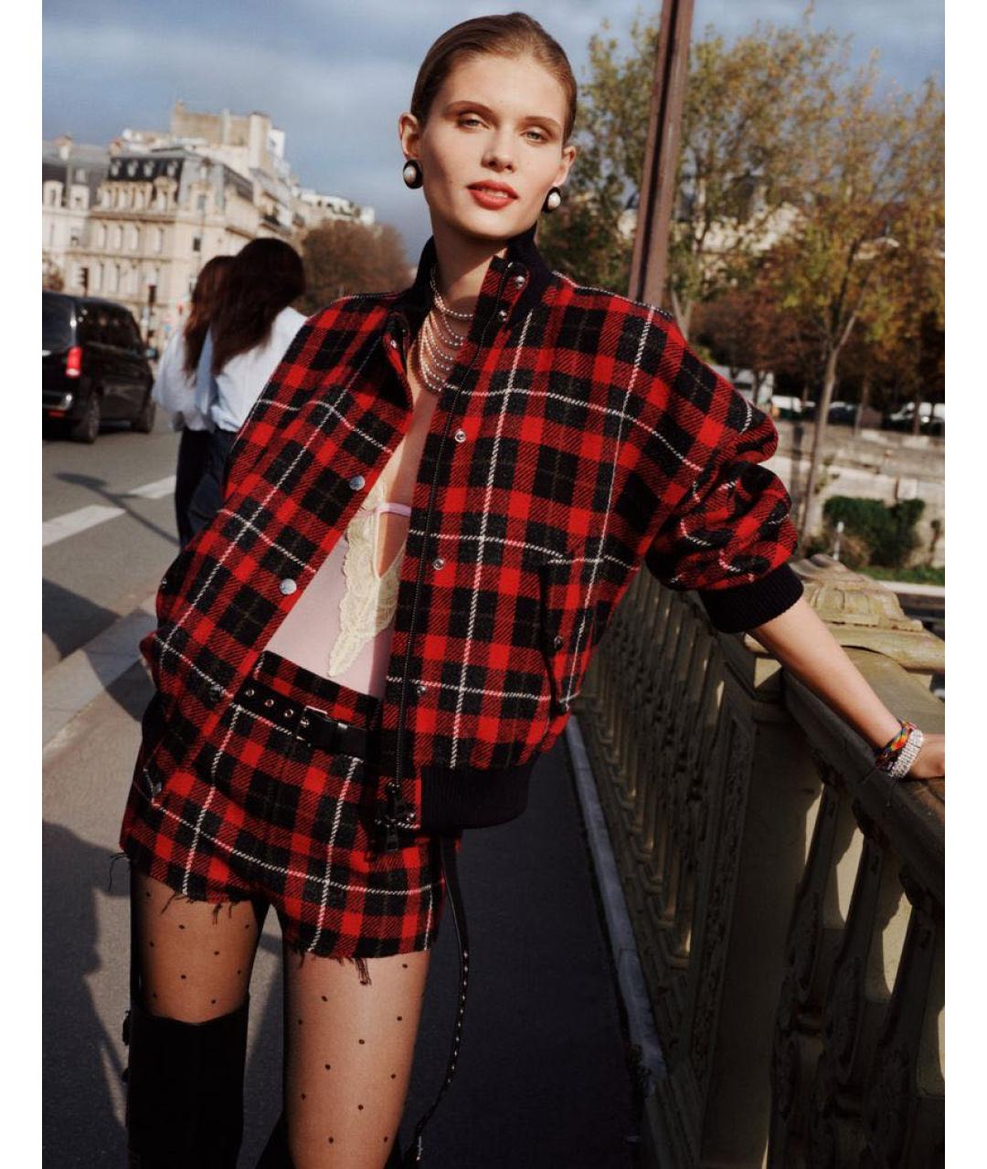 CHRISTIAN DIOR Красные шерстяные шорты, фото 3