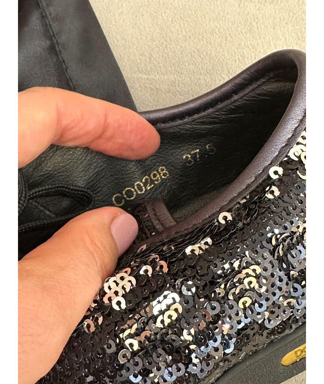 DOLCE&GABBANA Черные кеды, фото 5