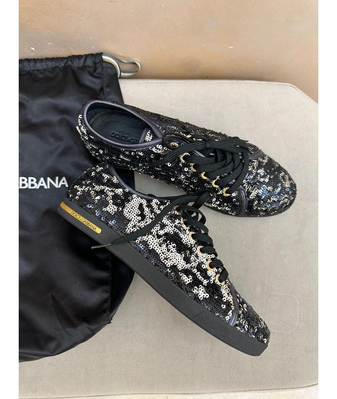DOLCE&GABBANA Черные кеды, фото 6