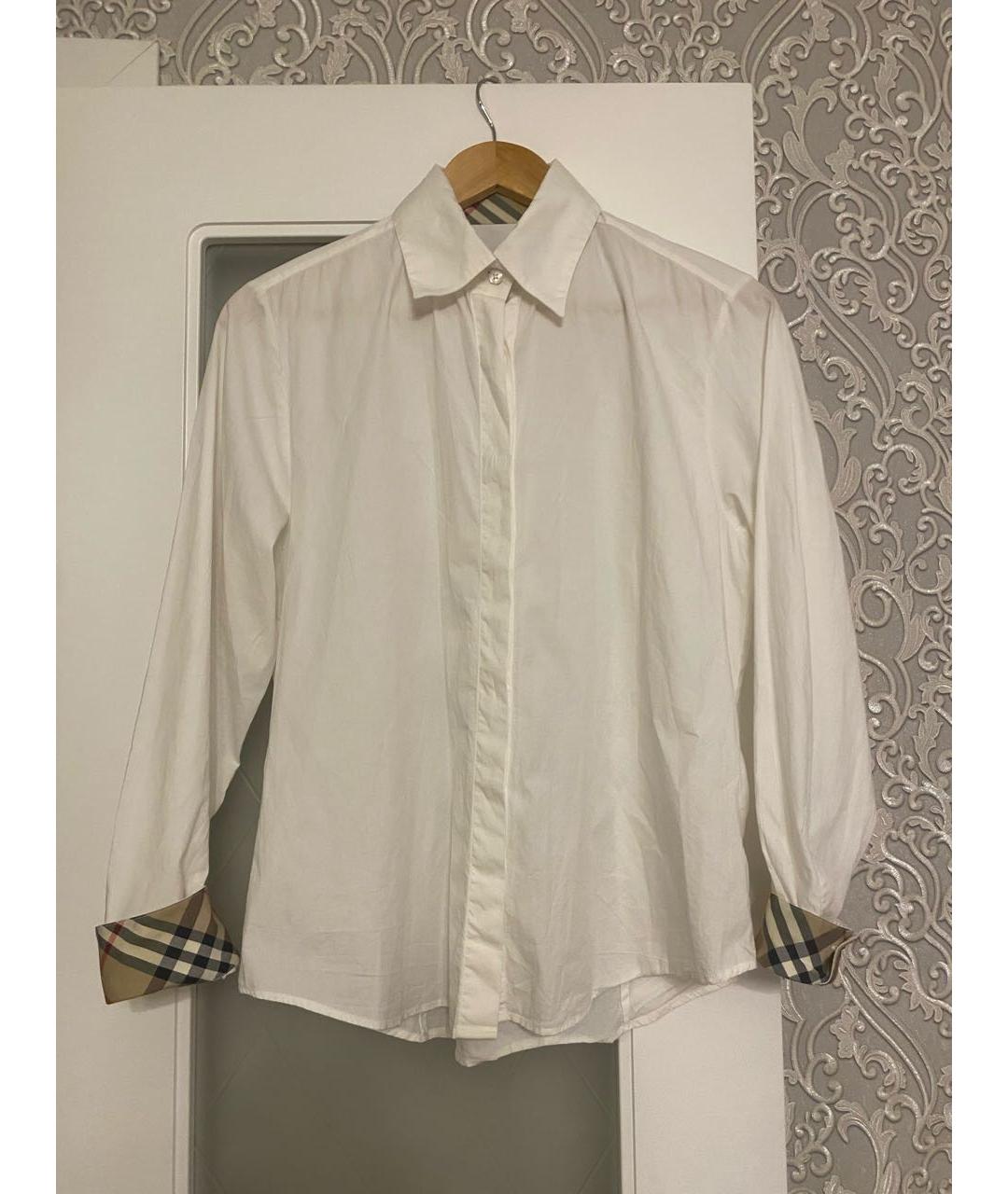 BURBERRY Белая хлопковая рубашка, фото 7