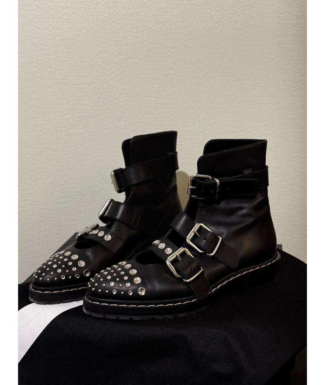 MCQ ALEXANDER MCQUEEN Черные кожаные ботинки, фото 8