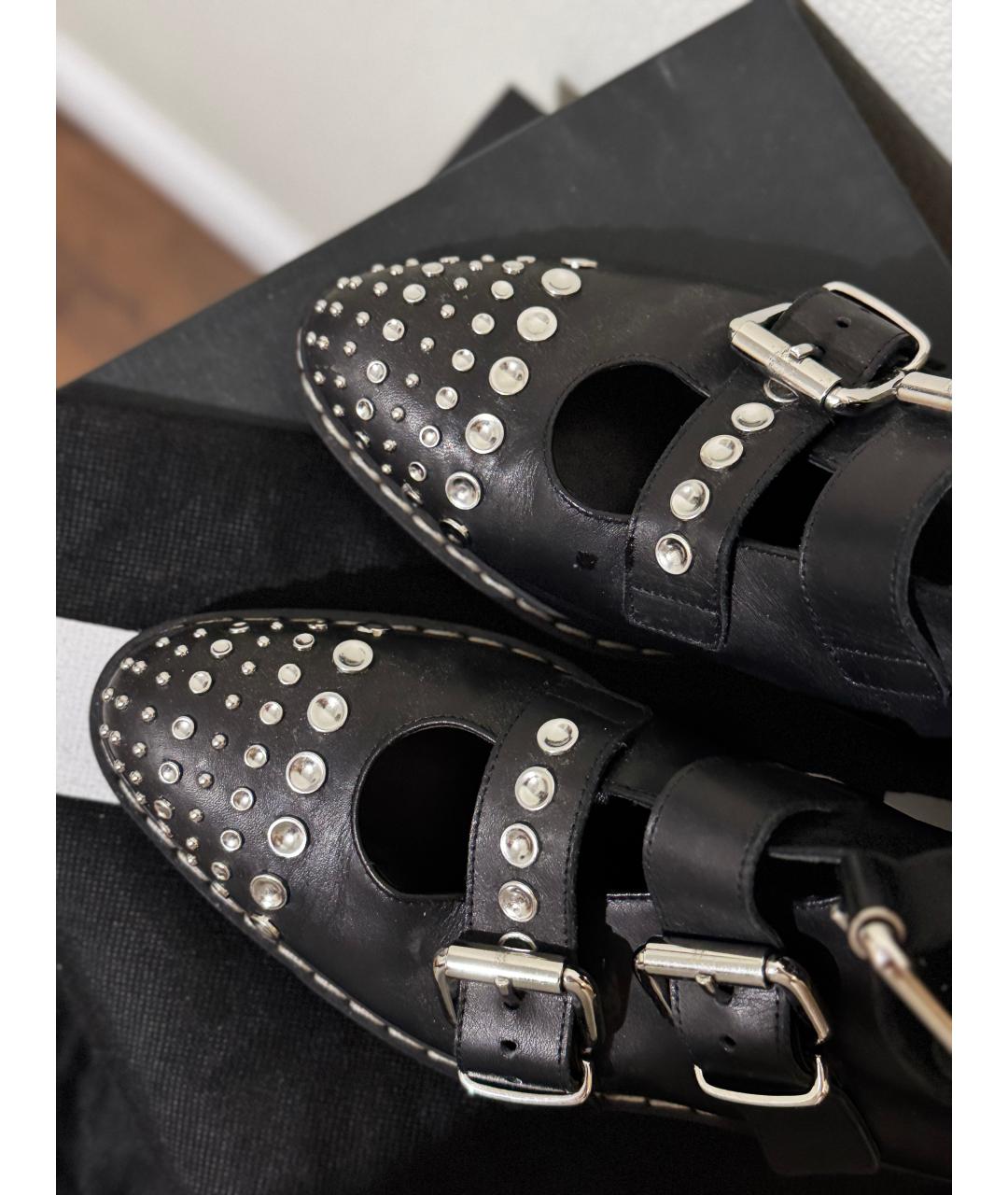 MCQ ALEXANDER MCQUEEN Черные кожаные ботинки, фото 6