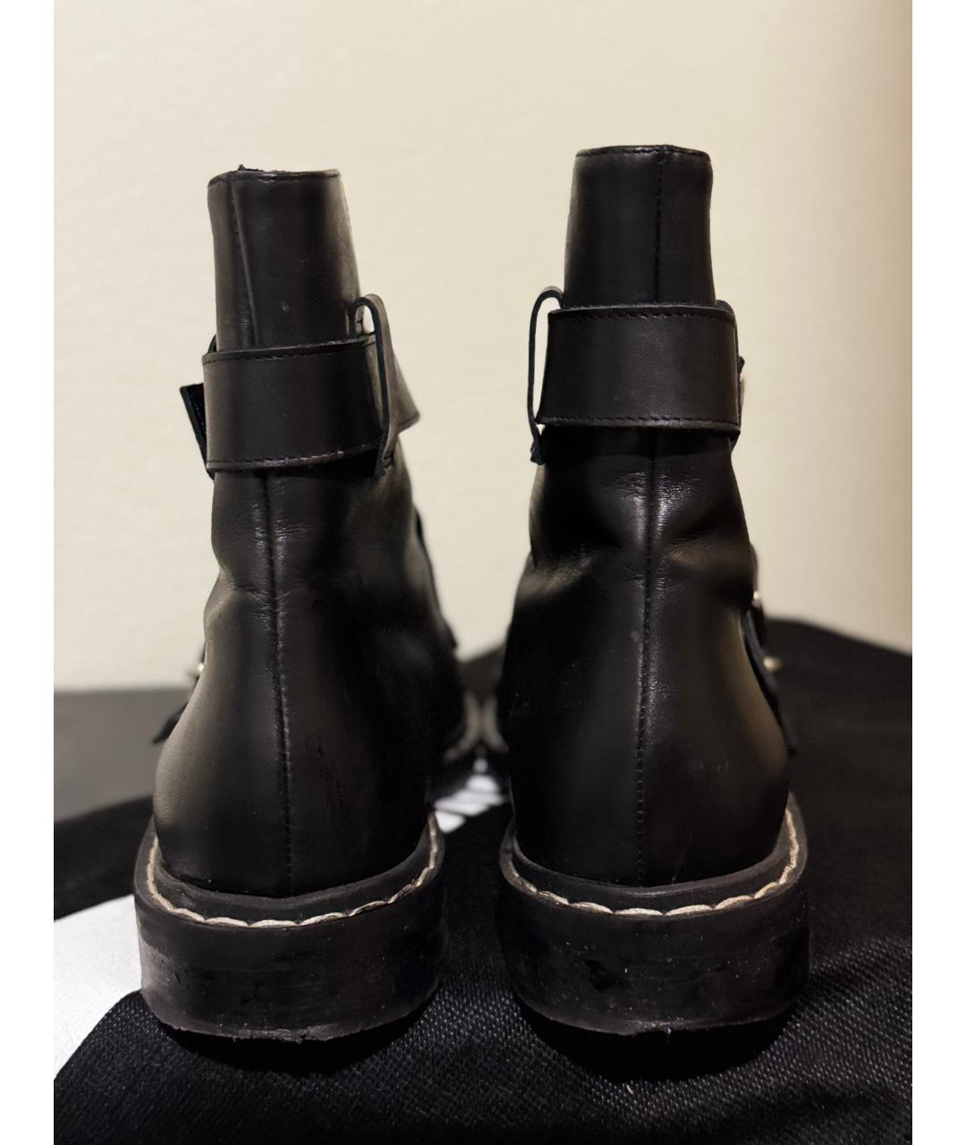 MCQ ALEXANDER MCQUEEN Черные кожаные ботинки, фото 4