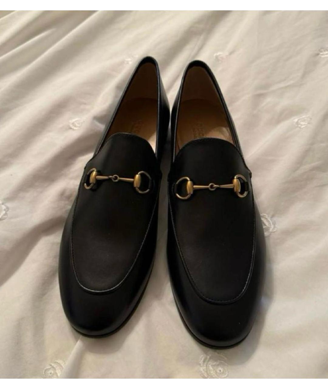 GUCCI Черные кожаные лоферы, фото 2