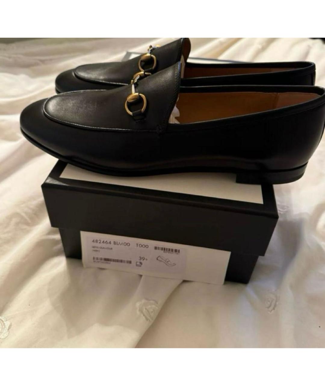 GUCCI Черные кожаные лоферы, фото 6