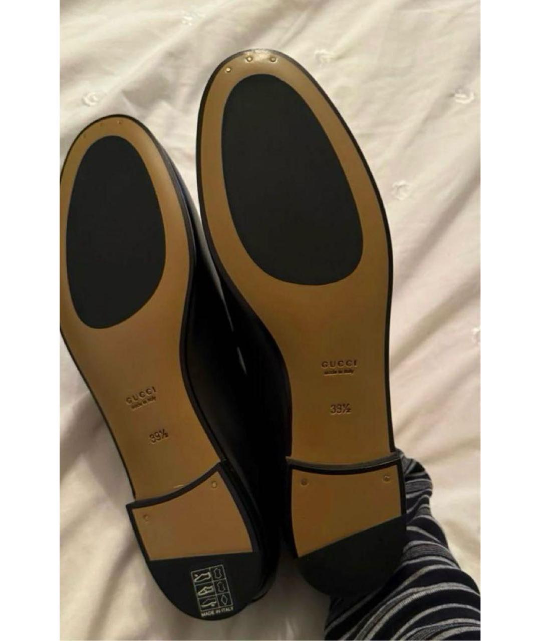 GUCCI Черные кожаные лоферы, фото 5