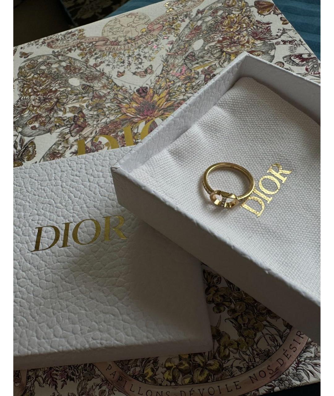 CHRISTIAN DIOR Золотое металлическое кольцо, фото 4
