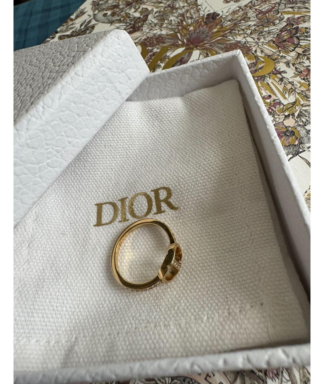 CHRISTIAN DIOR Золотое металлическое кольцо, фото 6