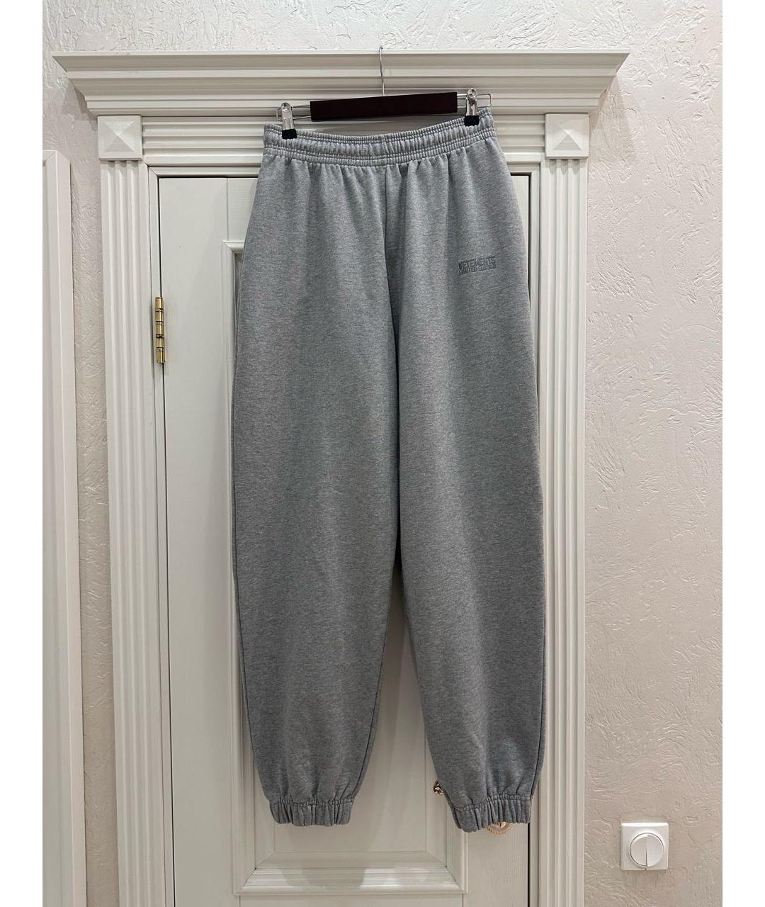 VETEMENTS Серые хлопковые повседневные брюки, фото 7