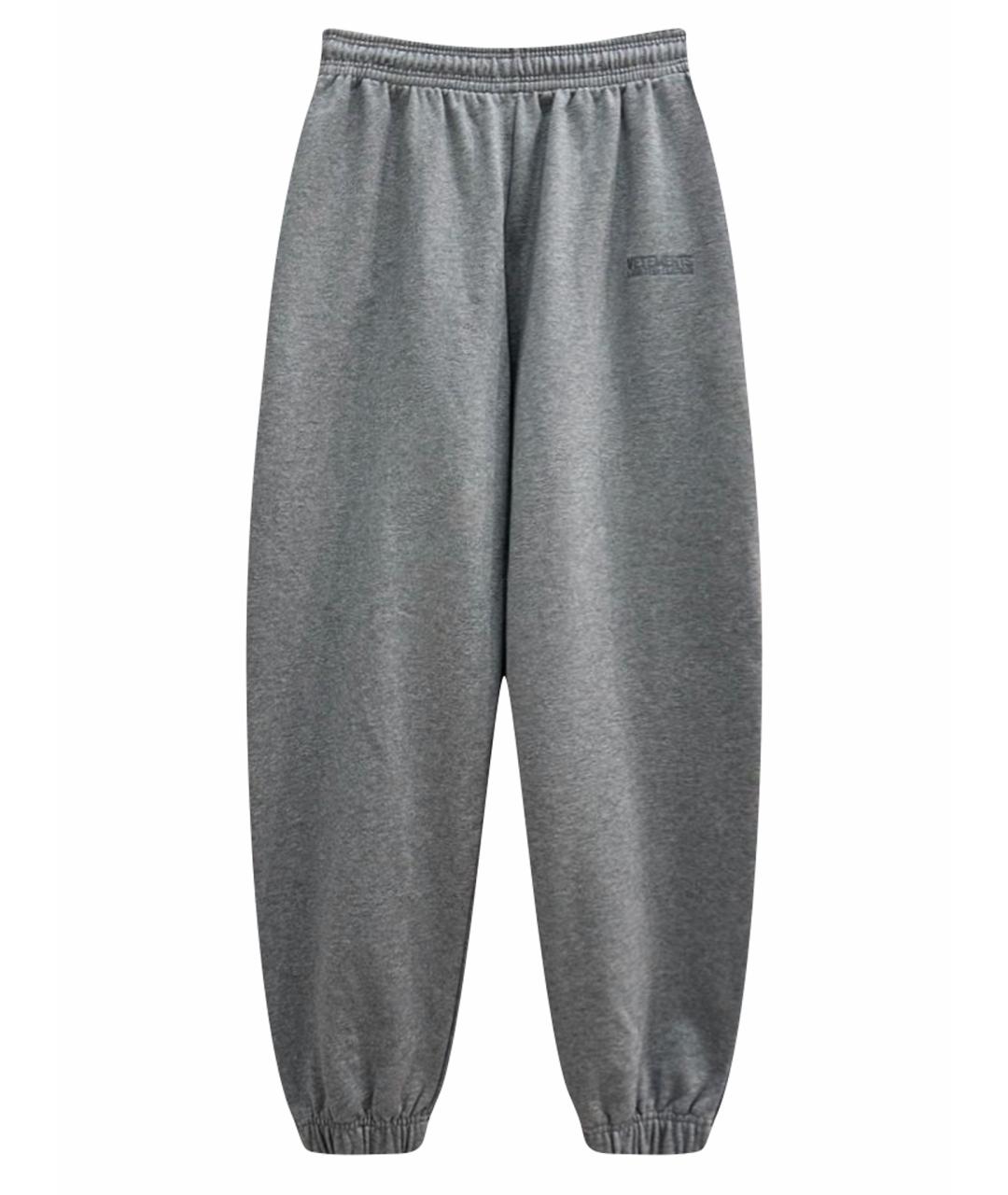 VETEMENTS Серые хлопковые повседневные брюки, фото 1