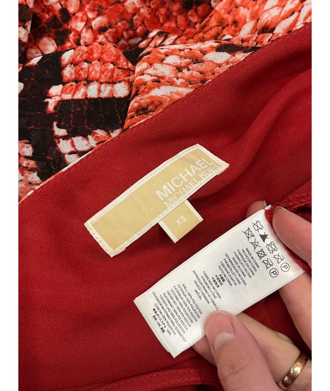 MICHAEL KORS Красное повседневное платье, фото 4