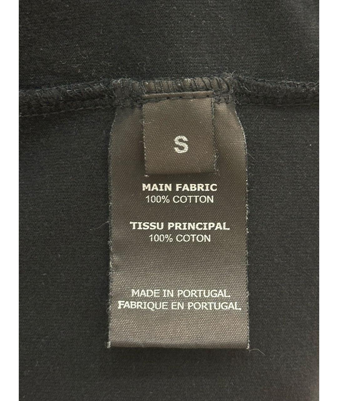 VETEMENTS Черная хлопковая футболка, фото 5