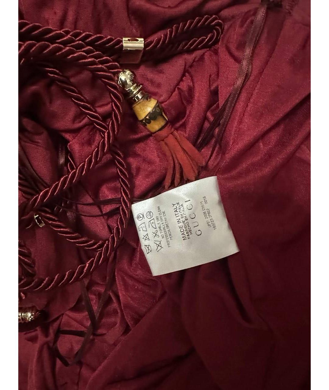 GUCCI Бордовое платье, фото 5