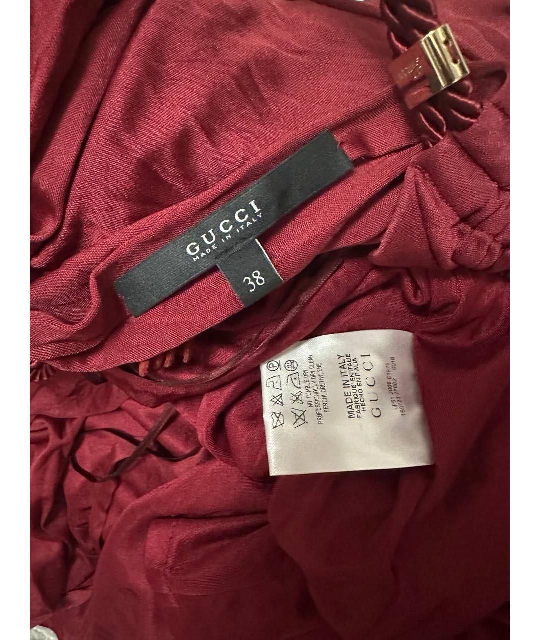 GUCCI Бордовое платье, фото 4