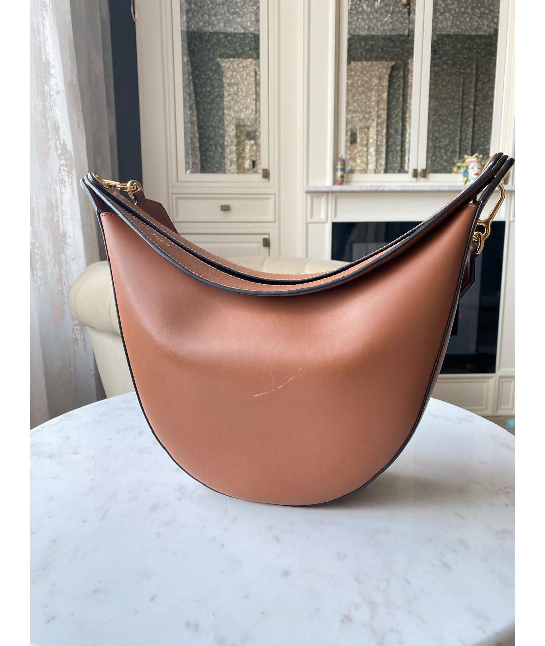 LOEWE Коричневая кожаная сумка с короткими ручками, фото 4