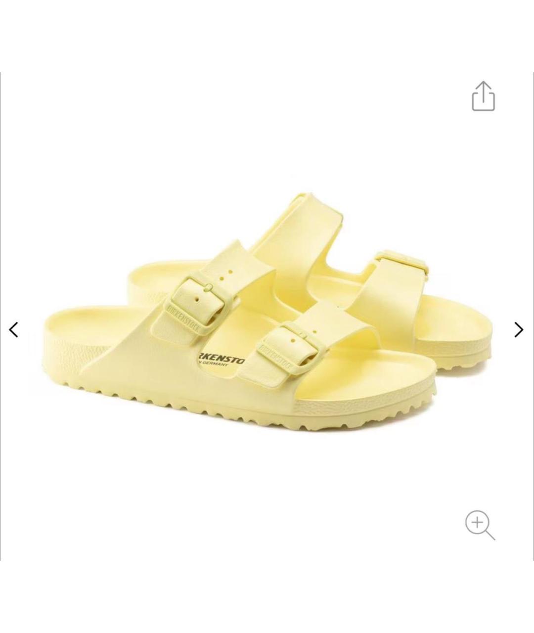 BIRKENSTOCK Желтые резиновые шлепанцы, фото 2