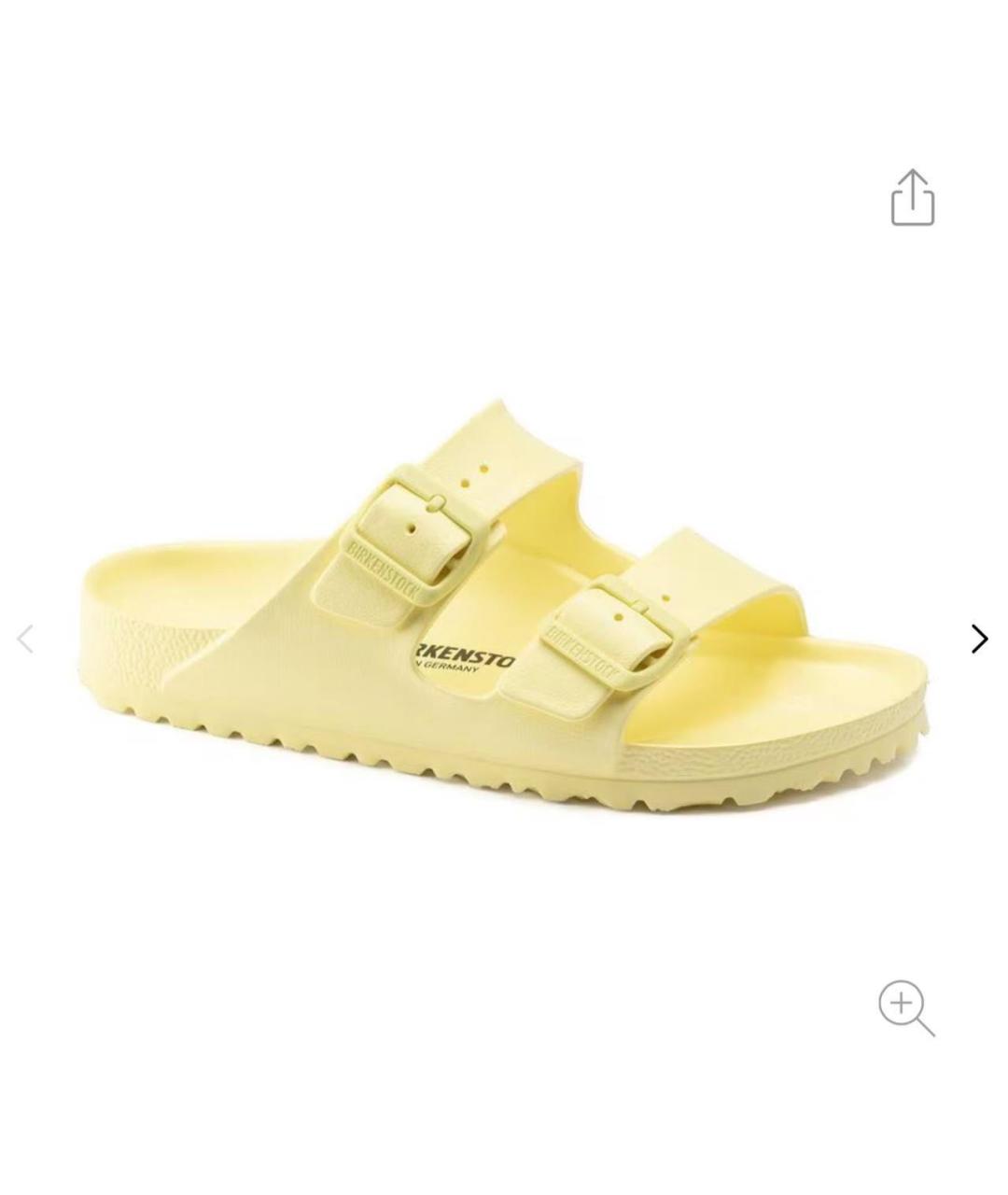 BIRKENSTOCK Желтые резиновые шлепанцы, фото 6