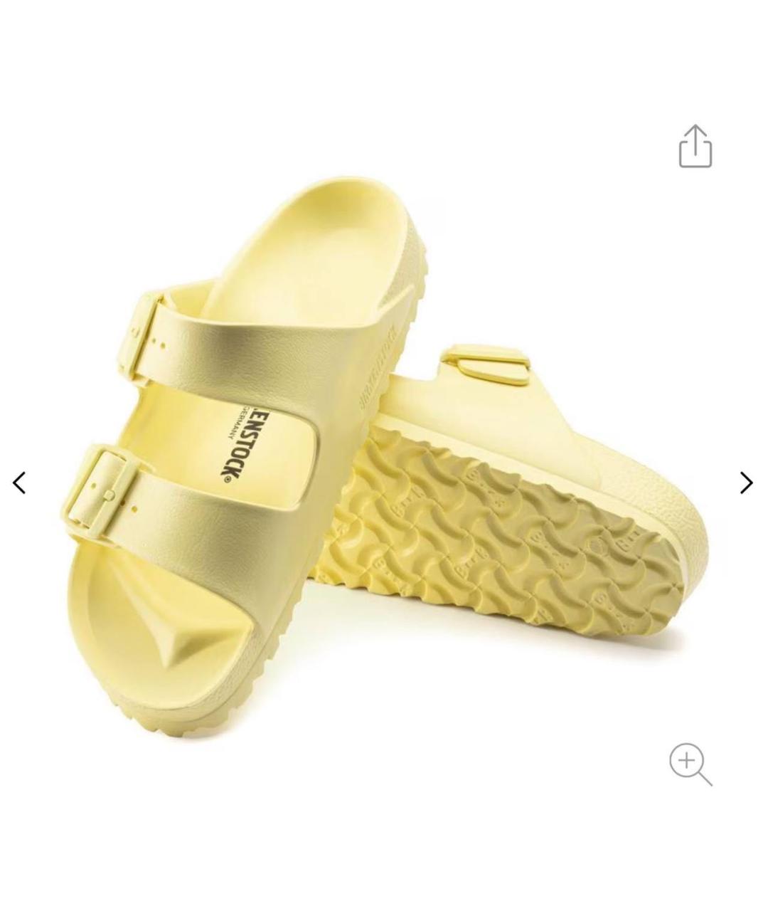 BIRKENSTOCK Желтые резиновые шлепанцы, фото 4