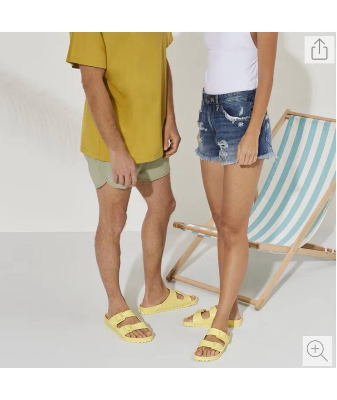 BIRKENSTOCK Желтые резиновые шлепанцы, фото 5
