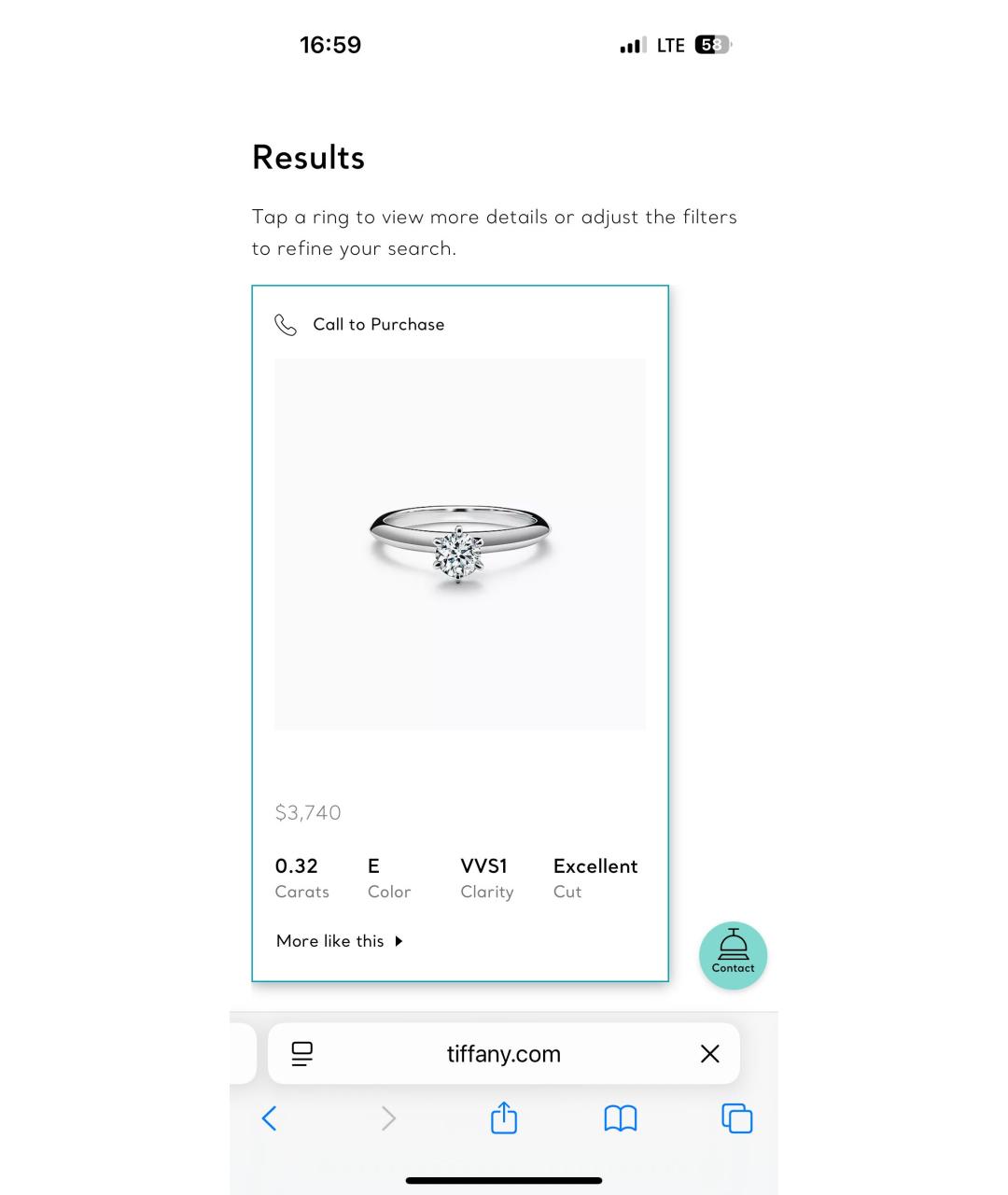 TIFFANY&CO Белое платиновое кольцо, фото 4