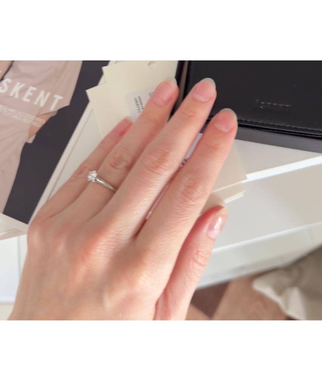 TIFFANY&CO Белое платиновое кольцо, фото 3