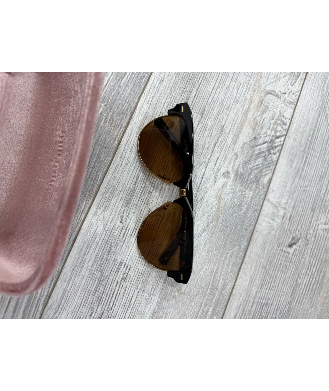 MIU MIU Черные пластиковые солнцезащитные очки, фото 6