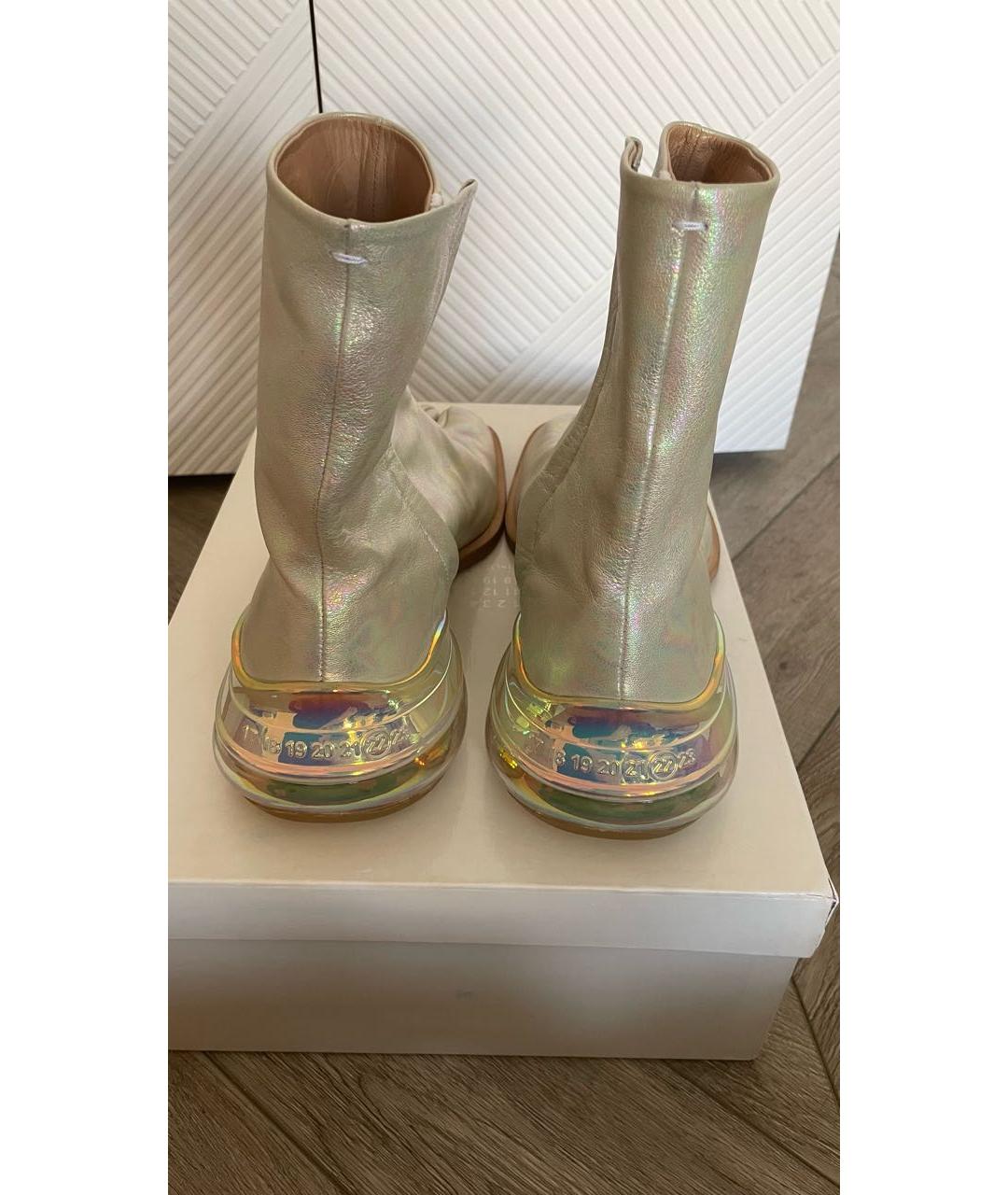 MAISON MARGIELA Мульти кожаные высокие ботинки, фото 3