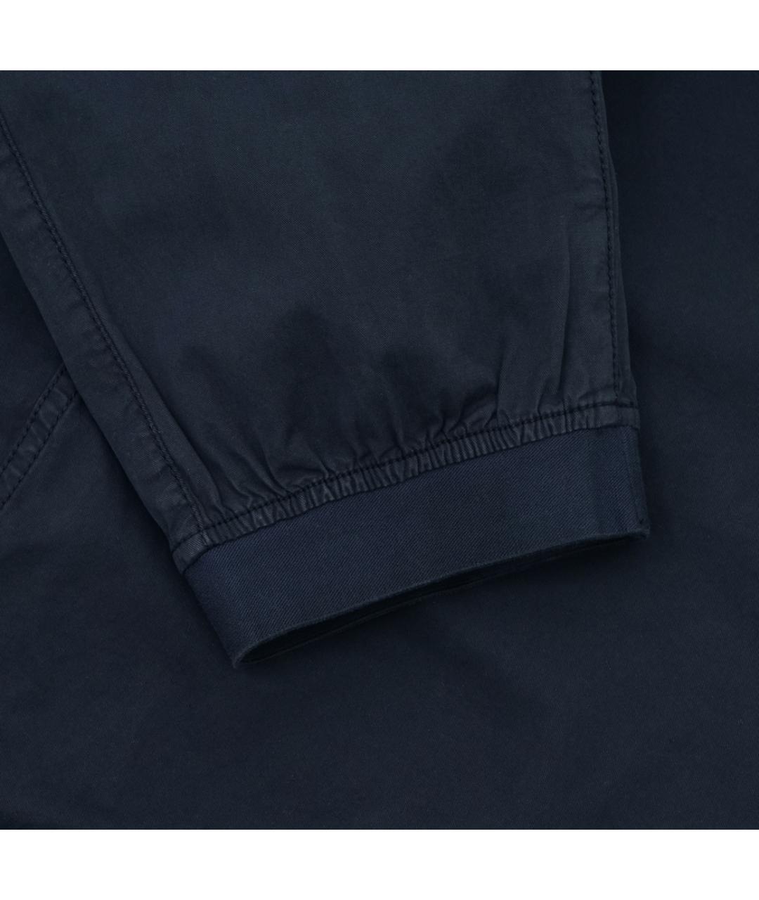 STONE ISLAND Темно-синие хлопко-эластановые повседневные брюки, фото 7