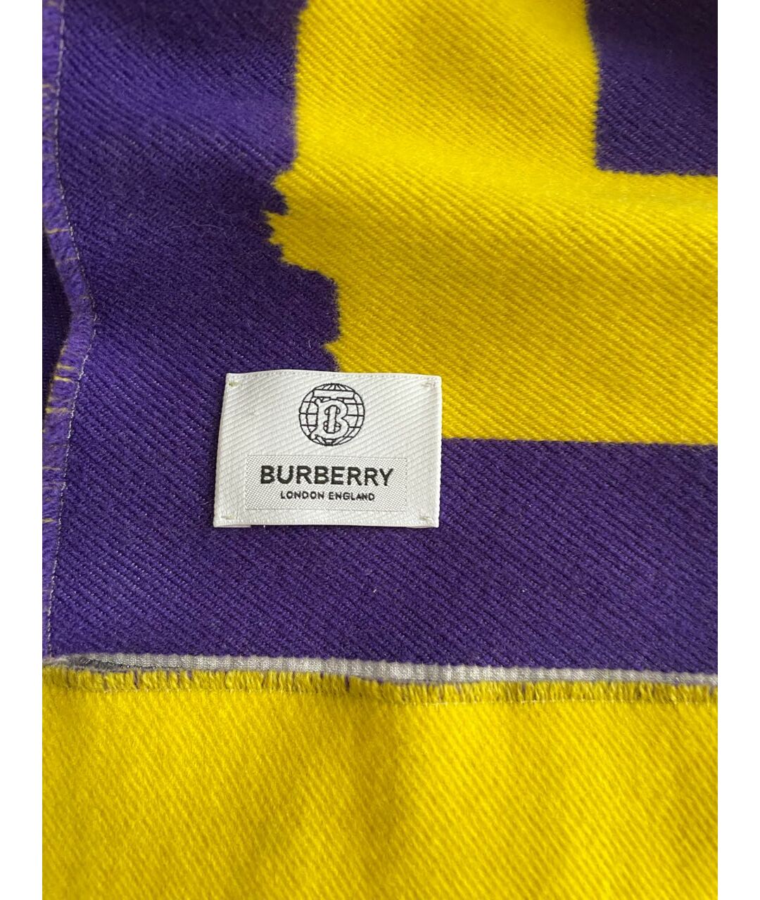 BURBERRY Желтый шарф, фото 4