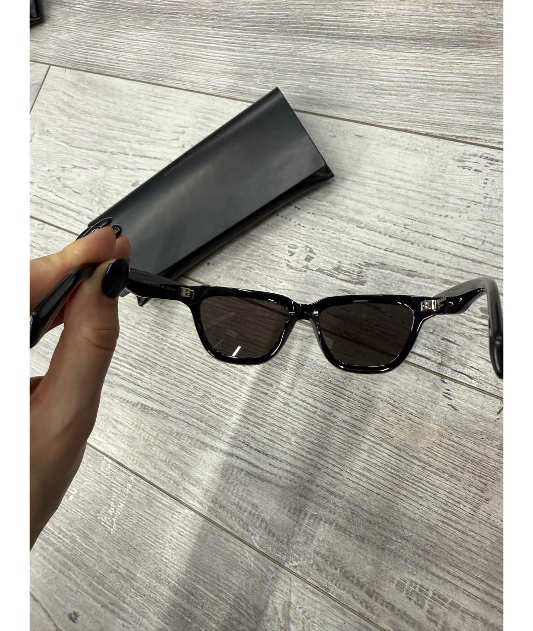 SAINT LAURENT Черные пластиковые солнцезащитные очки, фото 6