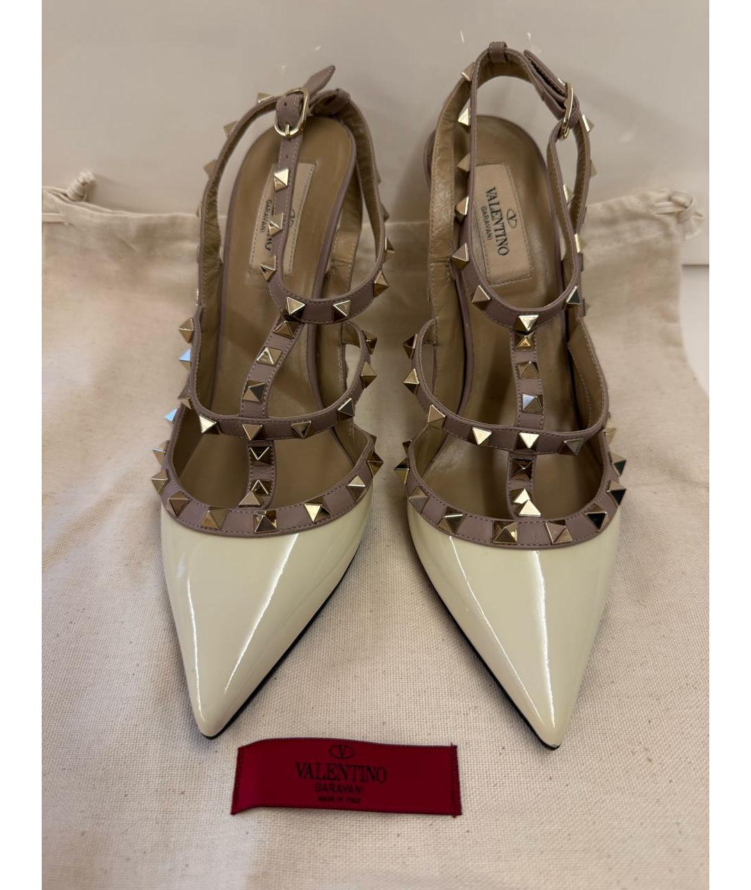 VALENTINO Бежевые кожаные туфли, фото 3