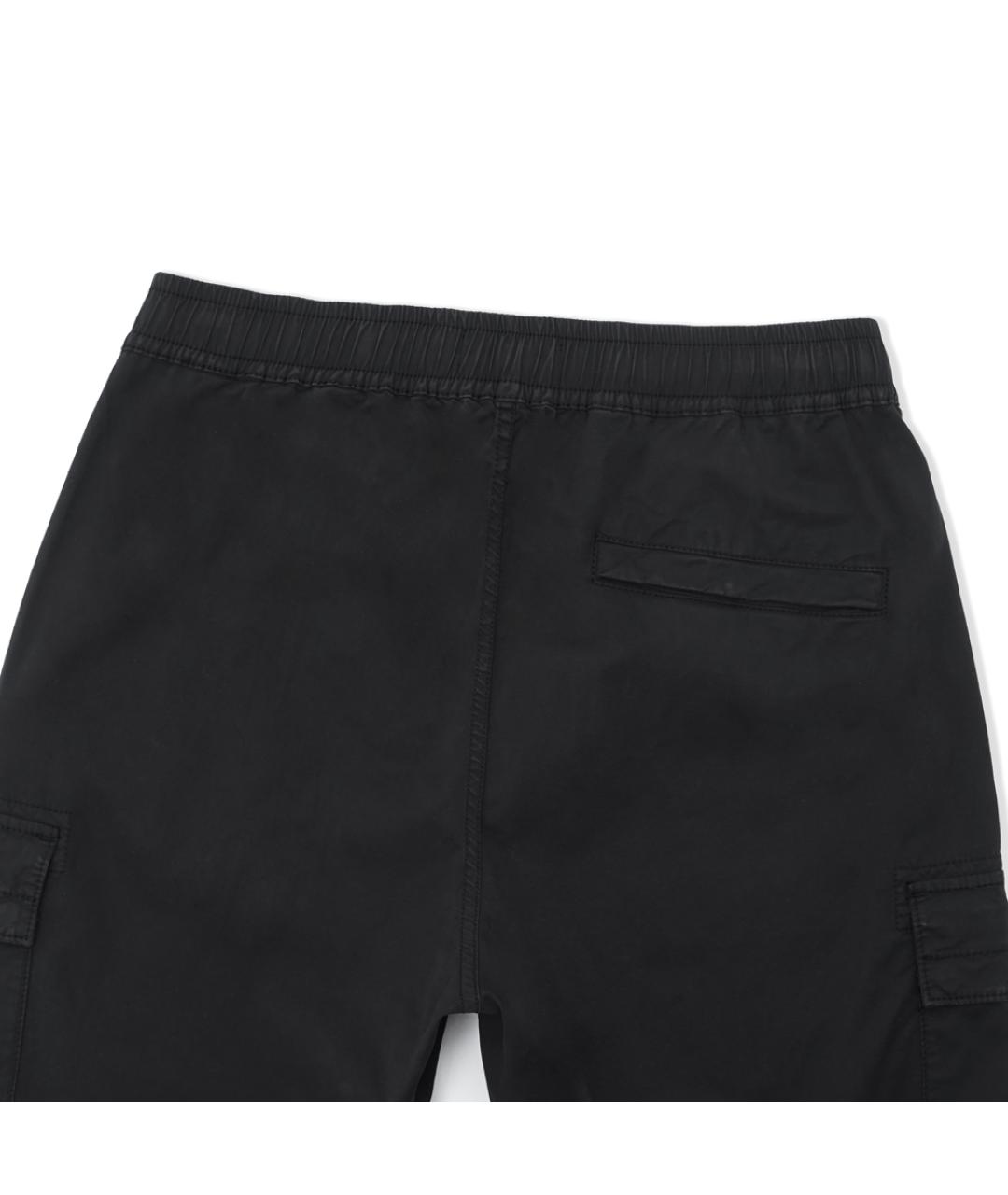 STONE ISLAND Черные хлопко-эластановые повседневные брюки, фото 4