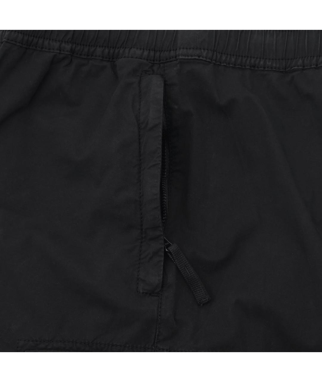 STONE ISLAND Черные хлопко-эластановые повседневные брюки, фото 3