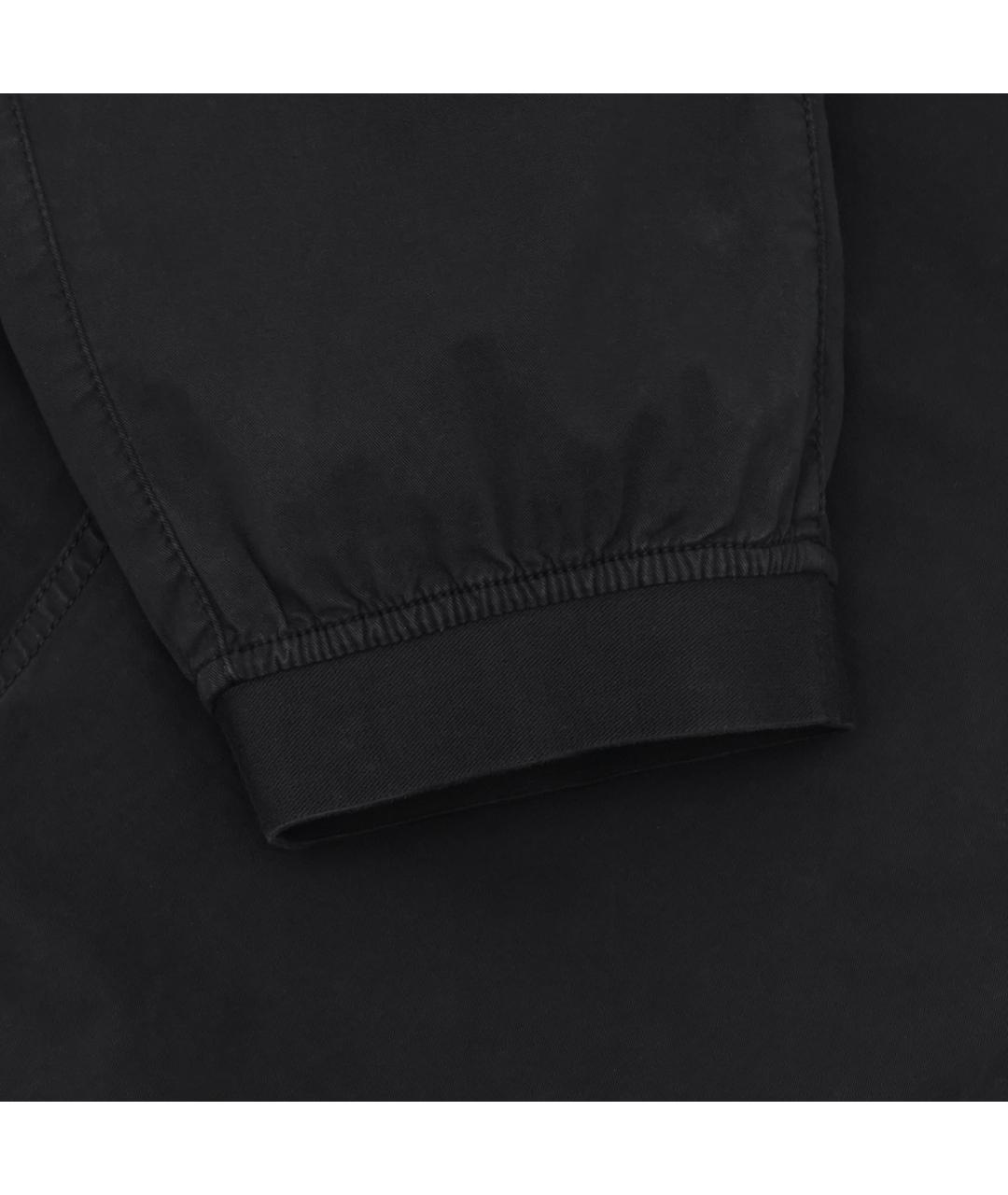 STONE ISLAND Черные хлопко-эластановые повседневные брюки, фото 7