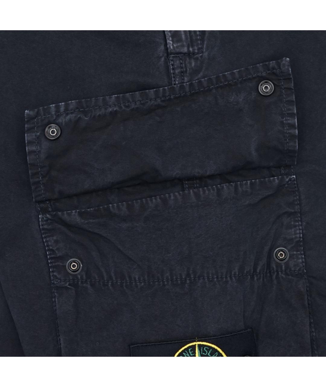 STONE ISLAND Темно-синие хлопковые повседневные брюки, фото 6