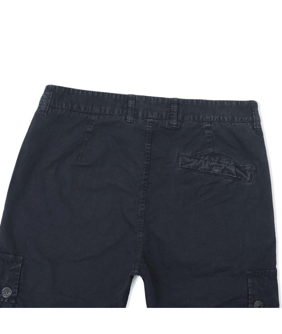 STONE ISLAND Темно-синие хлопковые повседневные брюки, фото 4