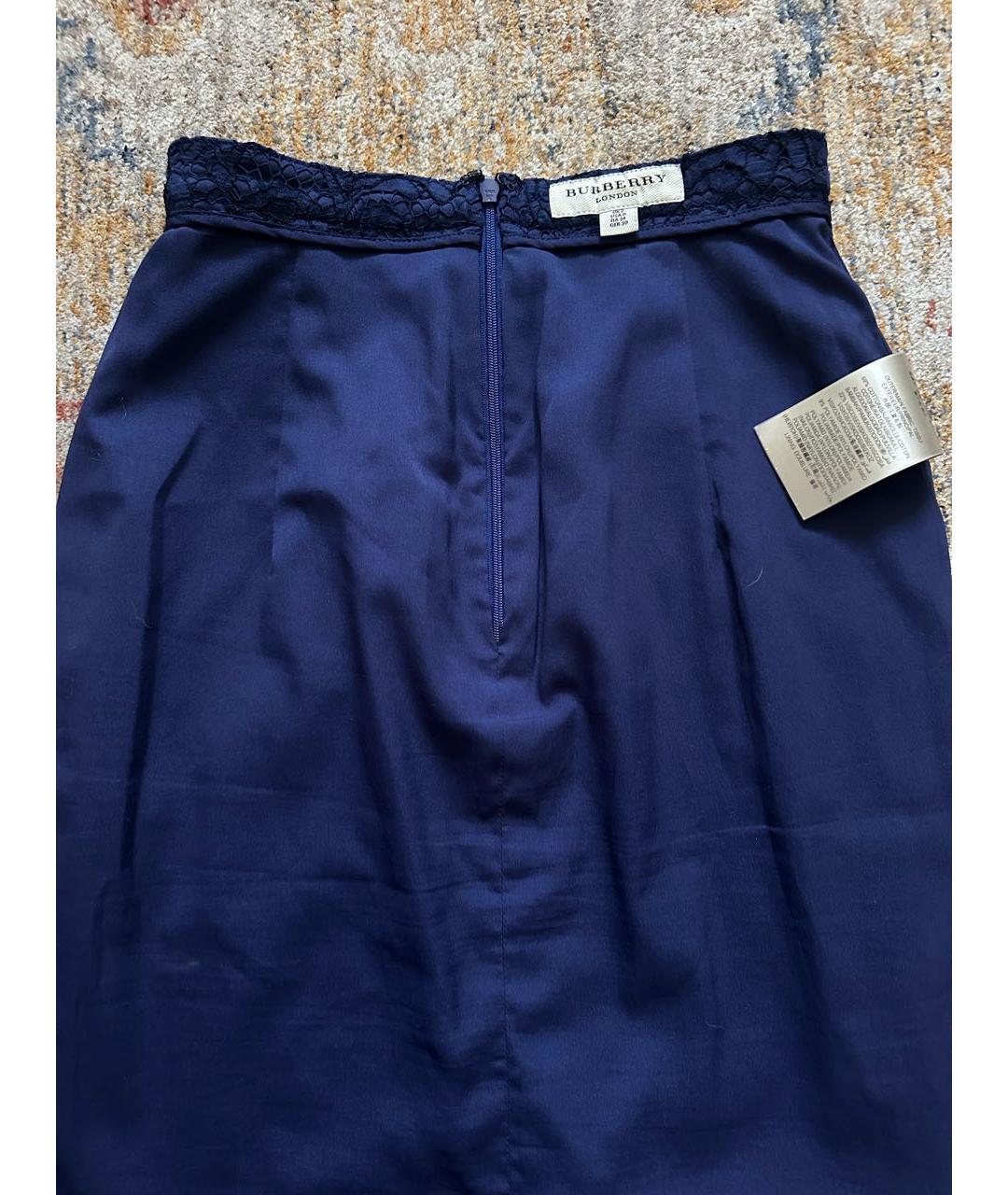 BURBERRY Синяя юбка миди, фото 2