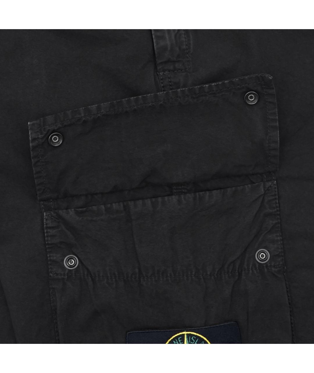 STONE ISLAND Черные хлопковые повседневные брюки, фото 6