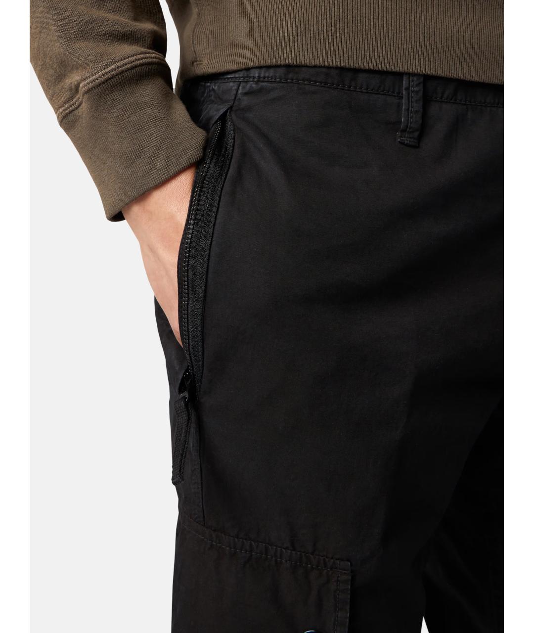 STONE ISLAND Черные хлопковые повседневные брюки, фото 7