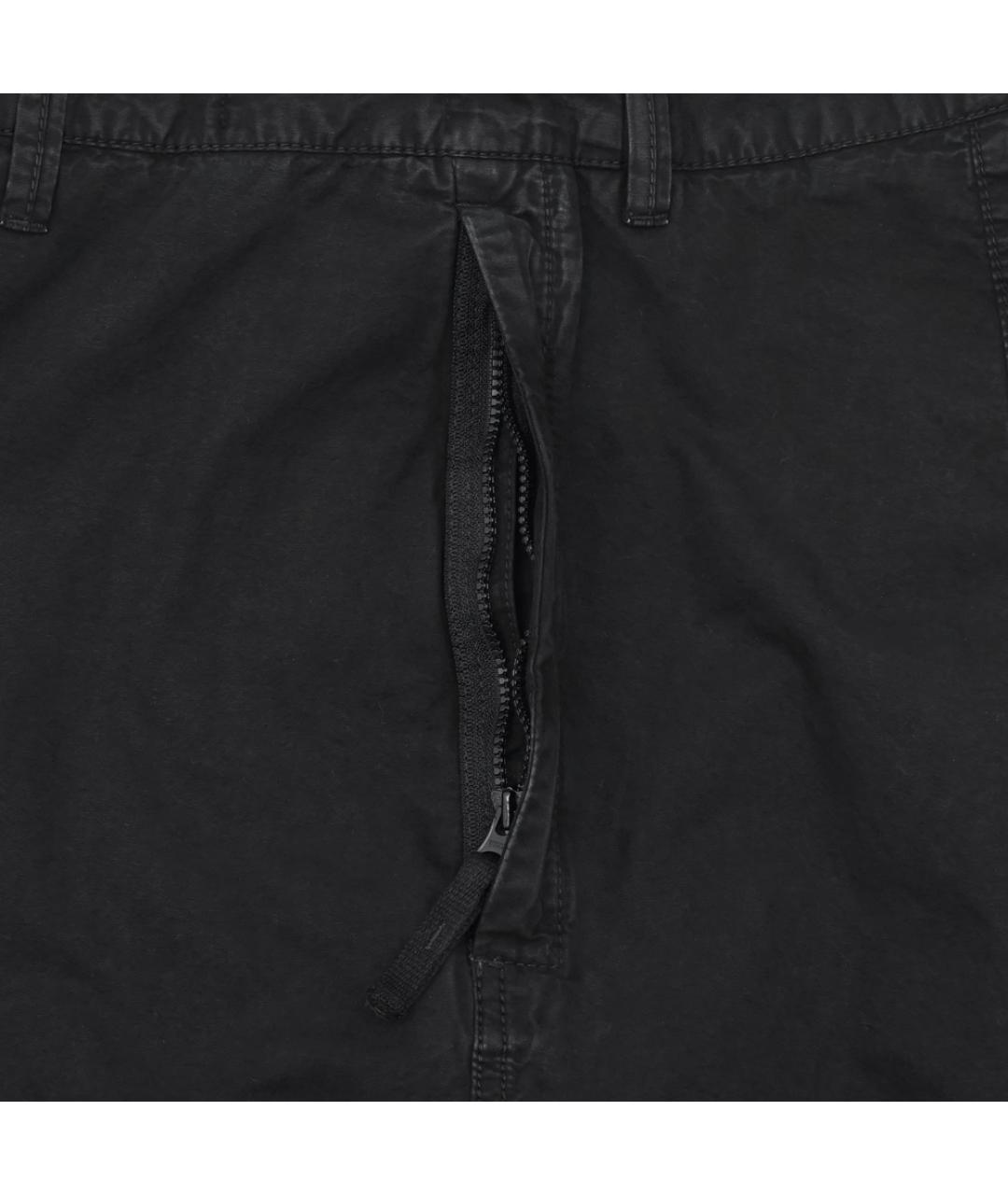 STONE ISLAND Черные хлопковые повседневные брюки, фото 3