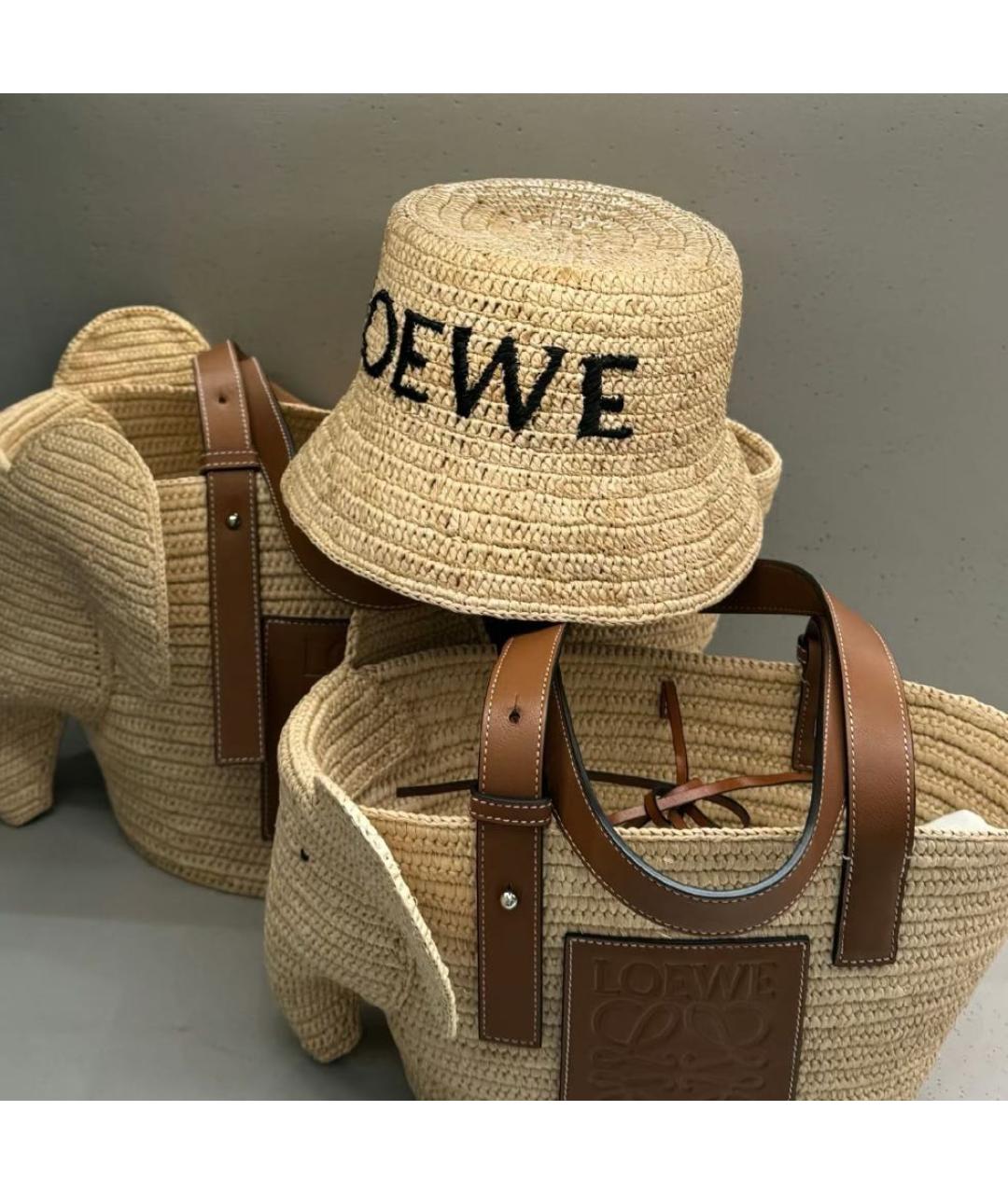 LOEWE Бежевая панама, фото 4