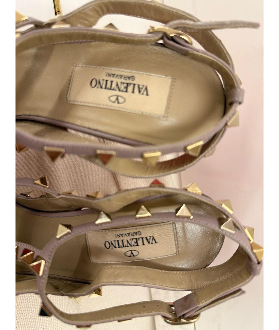 VALENTINO Фуксия кожаные туфли, фото 5