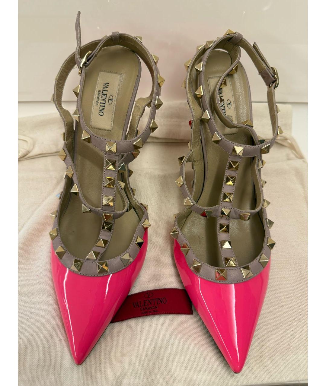 VALENTINO Фуксия кожаные туфли, фото 2